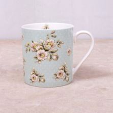Picture of KATIE ALICE COTTAGE FLOWER CAN MUG GREEN, SWING TAG